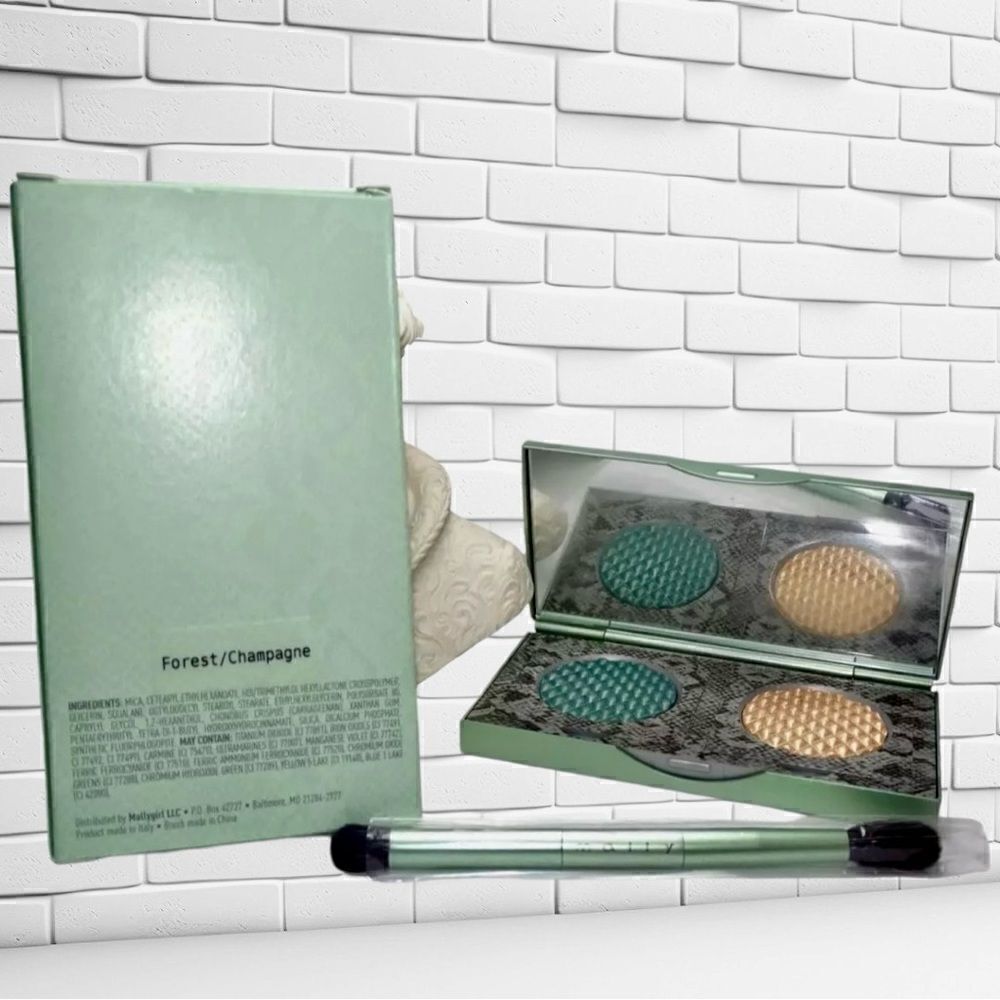 Mally Effortless Airbrush Eyeshadow Duo-Forest/Champagne with Brush (New…